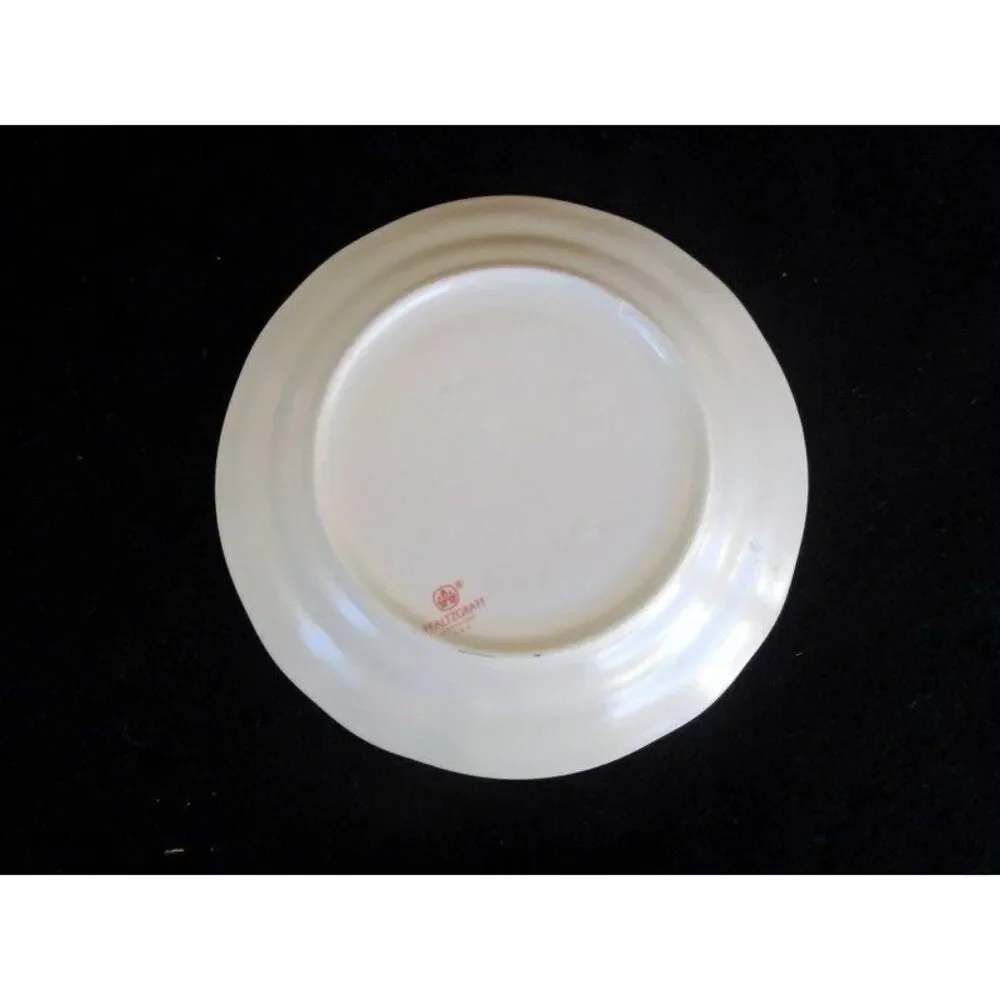 Pfaltzgraff Tea Rose Salad Plate Pink Roses/Blue‎ Flowers Scalloped